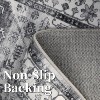 Washable Area Rug for Bedroom, Living Room, Vintage Print  Non-Shedding Non-Slip Throw Mat, Low Pile Lightweight Thin Carpet, Floor Cover - 3 of 4