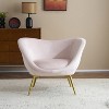 Christopher Knight Home Rowan Modern Velvet Upholstered and Metal Accent Chair - 2 of 4