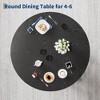 Round Dining Table for 4-6, 47" Wood Kitchen Table with Sturdy Base, Modern Circular Dinner Table, Breakfast Table for Living Room, No Chair - 4 of 4
