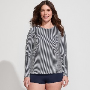 Lands' End Women's SunShade UPF 50 Long Sleeve Relaxed Rash Guard - 1 of 4