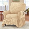 Collections Etc Leaf Stretch Ruffle Furn Cover - 2 of 2