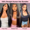 Jessie's Wig 12-20 Inch HD Lace Frontal Straight 4x4 Lace Natural Black 1 Pc/Pack - 4 of 4