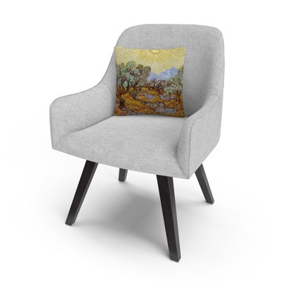 Vincent Van Gogh Olive Trees 1889 16" Square Decorative Throw Pillow