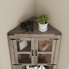 67" Tall Corner Cabinet with Storage, Corner Hutch with Glass Door and Adjustable Shelves - 2 of 4