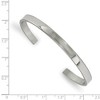 Black Bow Jewelry 5mm Stainless Steel Polished Flat Cuff Bracelet, 6.5 Inch - 3 of 4