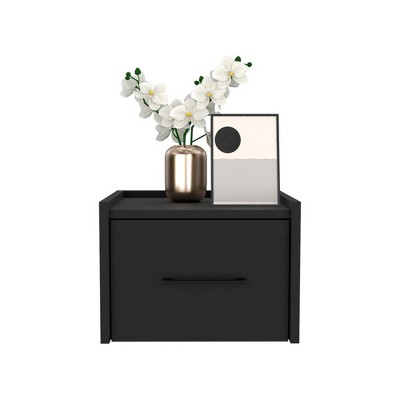 NicBex 13.8 inch Wide Floating Nightstand with 1 Drawer,Wall-Mounted Side Table with Sleek Handle,Bedside Table for Bedroom,Living Room