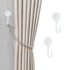 Unique Bargains Curtain Holdbacks Peony Hangers Iron 3.94"x1.97" 1Pair - 2 of 4