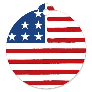 Big Dot of Happiness Stars and Stripes - Memorial Day, 4th of July and Labor Day USA Patriotic Party Favor Gift Tags (Set of 20) - 1 of 4