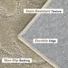 Shag Area Rug Floral Shaggy Rug Soft Thick Solid Carpet Boho Plush Fluffy High-Low Pile Rug - 4 of 4