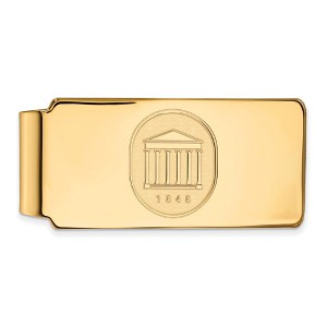 Black Bow Jewelry 10k Yellow Gold Mississippi Rebels NCAA Money Clip - 1 of 3