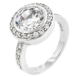 Slickblue Contemporary Gatsby 5.5 Ct. Engagement Ring for Women - Clear Cubic Zirconia Center Stone, Size 5-10 - 1 of 4