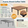 CAVINAS Patio Table and Chairs Set, Acacia L Shaped Outdoor Couch with Removable Cushions, Modern Patio Conversation Sets for Garden - 2 of 4