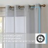 HLC.ME Semi Sheer Voile Light Filtering Transparent Window Curtain Grommet Panels - Set of 2 - 2 of 4