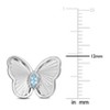 EVERLY JEWELRY | Sterling Silver 1/4 CT TGW Sky Blue Topaz Fashion Post Earrings - 2 of 4