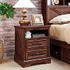18" Farmhouse Nightstand with Charging Station, End Table with 2 Drawers Storage for Bedroom, Living Room - 2 of 4