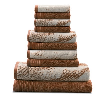 Cotton Marble and Solid Medium Weight Assorted Towel Set by Blue Nile Mills
