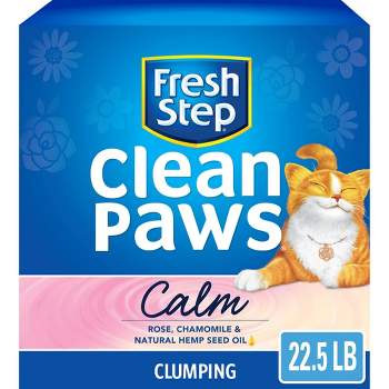 Fresh Step Clean Paws Cat Litter - Multi-Cat, Clumping, Unscented 38 lb