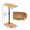 Adjustable Bamboo C-Shaped End Table with Tray Slots and Storage Shelf for Living Room or Bedroom-The Pop Home - 4 of 4