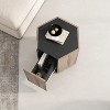 Coffee Table with Drawers, Modern Hexagonal Living Room End Table, Accent Side Table for Living Room Bedroom Office - 3 of 4