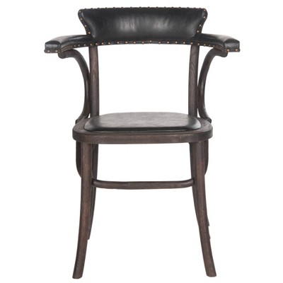 York Dining Chair Wood/Black - Safavieh