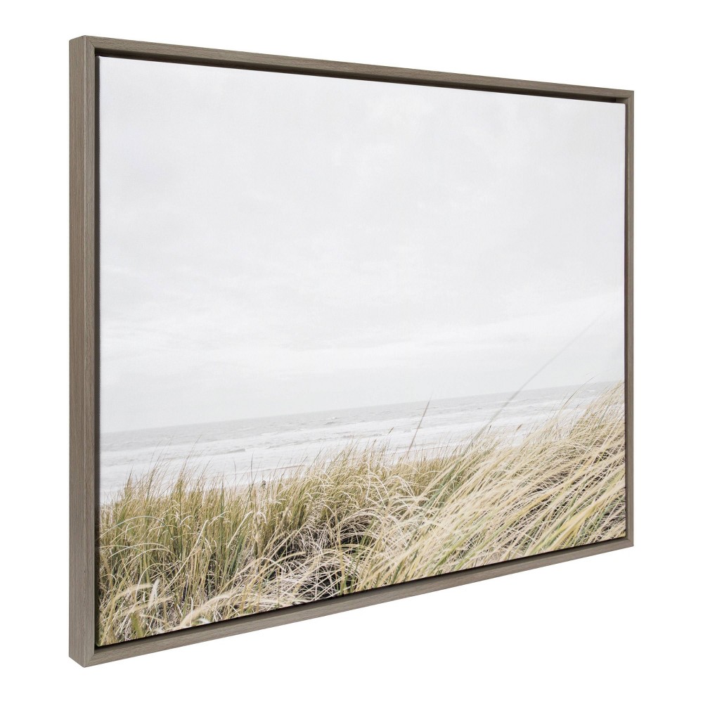 Photos - Wallpaper 28" x 38" Sylvie East Beach Framed Canvas by Amy Peterson Art Studio Gray