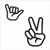 Peace Hand Dry Erase Peel and Stick Giant Wall Decal - RoomMates: Vinyl, Modern, Reusable, Self-Adhesive - 2 of 4