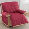 Collections Etc Ultra Reversible Furniture Cover Protector Jumbo Recliner Burgundy/Taupe - 2 of 2