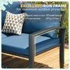 COWLOWN 7 Piece Blue Outdoor Patio Furniture, Metal Set with Waterproofing, 2 Storage Boxes for Backyard Spaces - 2 of 4