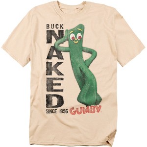 Gumby Buck Naked Adult T-Shirt - 1 of 4