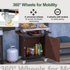 LunaLulinlk Stainless Steel Waterproof Tabletop Outdoor Grill Cart, Portable BBQ Dining Cart - 2 of 4