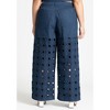 ELOQUII Women's Plus Size Circular Cutout Denim Pant - 3 of 4