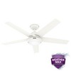 Hunter Fan 52" Skyflow Weather Max Indoor/Outdoor Ceiling Fan with LED Light Kit and Wall Control Matte White - 2 of 4