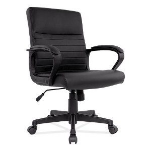 Alera Alera Breich Series Manager Chair, Supports Up to 275 lbs, 16.73" to 20.39" Seat Height, Black Seat/Back, Black Base - 1 of 4