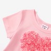 PATPAT Pink Tulle Baby Romper with Heart Design & Headband Cute Infant Short Sleeve Onesies - 4 of 4