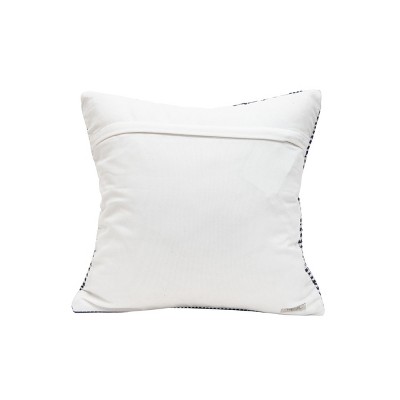 18x18 Inches Blue and White Handwoven Polyester Pillow