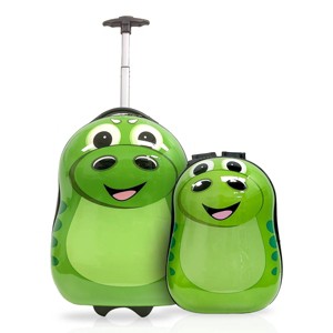 TUCCI Dinosourous 2pc Kids' Hardside Carry On Luggage Set with 16" Suitcase & 13" Backpack - 1 of 4