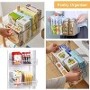 LunaLulinlk 10Pcs Plastic Pantry Organization and Storage Bins with Clear Fridge Organizer for Kitchen Snack Cabinet Freezer Countertops - 4 of 4