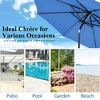 Costway 9Ft Solar LED Market Umbrella Aluminum Crank Tilt 16 Strip Lights - 4 of 4