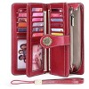 Women’s Wallet Leather Wristlet – RFID Blocking Large Capacity Credit Card Holder with Zipper Pocket, Multiple Compartments & Phone Slot - 2 of 4