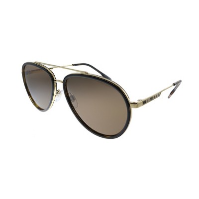 Burberry Oliver BE 3125 101773 Unisex Aviator Sunglasses Gold 59mm