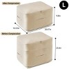Large Foldable Storage Bag For Comforter Quilt Blanket Clothes Pillows Beddings Self Compression Organizer For Duvet Closet Storage Containers - 2 of 4