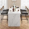 Bar Stools Set of 2/4, 25.5" Upholstered Bar Chairs with Back and Footrest, Modern Padded Kitchen Bar Stools for Island, Dining Room, Pub - 3 of 4