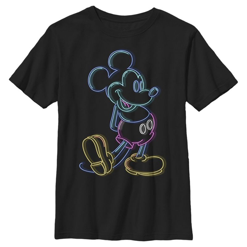 Boy's Disney Neon Mickey T-Shirt, 1 of 6