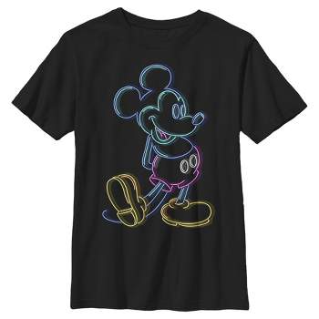 Boy's Disney Neon Mickey T-Shirt