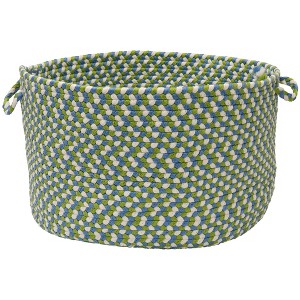 Colonial Mills OU49 14 by 14 by 10-Inch Carousel Storage Basket, Lime Spin - 1 of 1