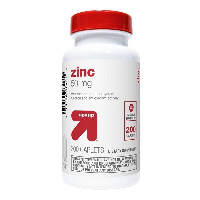 Zinc Dietary Supplement Caplets - 200ct - up & up™