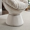 FURNIinspire Accent Chair Oversized Swivel Accent Chair 360 Swivel Barrel Chair Papasan Chair For Living Room Bedroom, Beige, 36.62"*24.80"*17.32" - 3 of 4