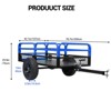 Steel Utility Garden Cart, 15 Cu Ft, 900/1500 Lb Capacity, with Tow Handle, Foot Pedal and Removable Sides, for ATV, UTV and Tractors - 2 of 4