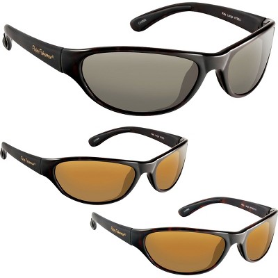 Flying Fisherman Double Header Polarized Sunglasses - Matte Tortoise/amber  : Target