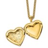 Chisel Stainless Steel Polished Yellow IP-plated Heart Locket on a 24" Curb Chain Necklace - 2 of 3